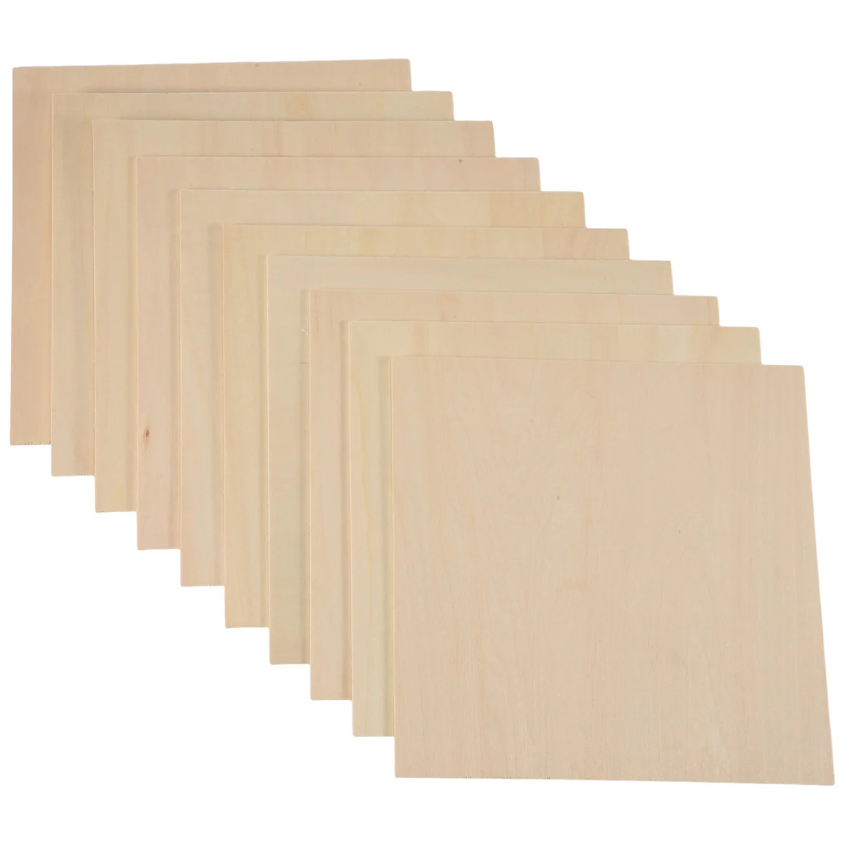 

10Pcs 20X20X0.2cm Basswood Sheets Unfinished Wood Board, Rectangle Blank Wooden, Wooden Cutouts for Crafts