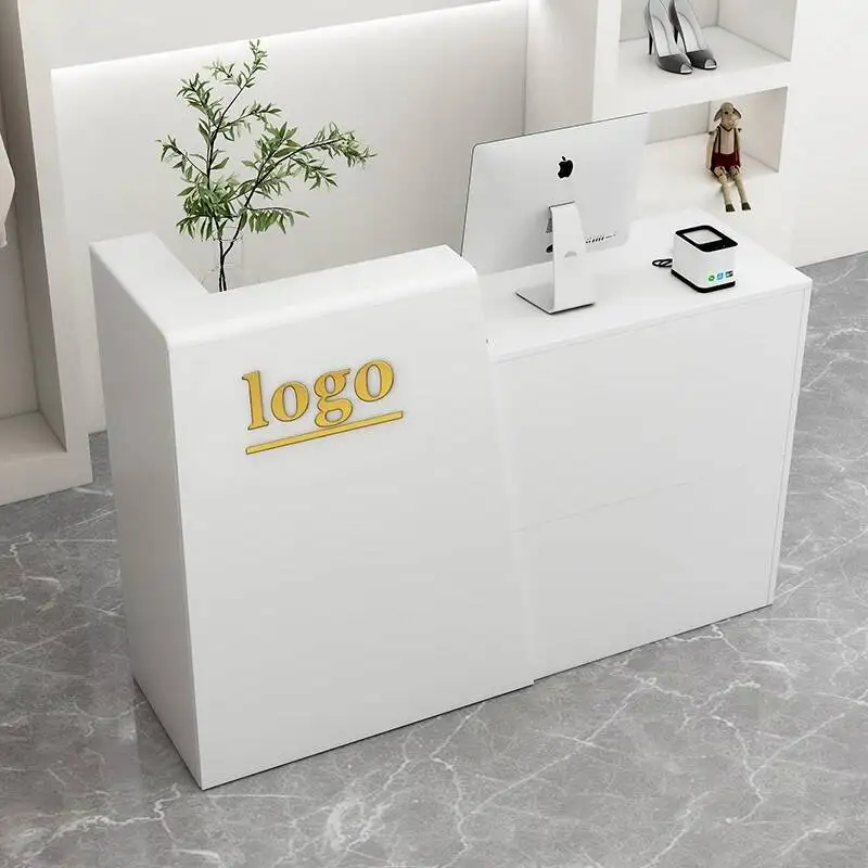 

Design Desks Luxury Reception Welcome Customer Modern Minimal Commericial Reception Desks Counter Sales Bureau Office Furniture