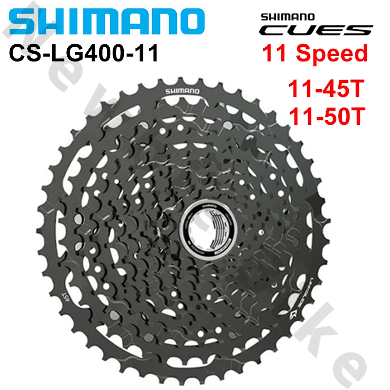 cassette-shimano-cues-u6000-11-vitesses-linkglide-cs-lg400-11-45t-50t-pour-vtt-roue-libre-pignon-piece-de-velo-d'origine
