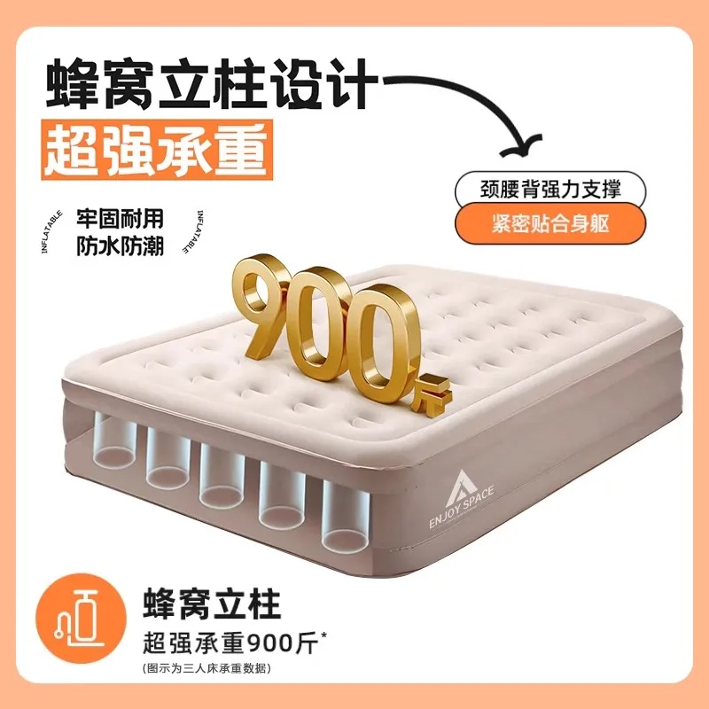 مرتبة ألمانية أوتوماتيكية قابلة للنفخ للتخييم في الهواء الطلق، مرتبة نوم محمولة خفيفة الوزن، سرير أرضي منزلي، تتدفق عالي