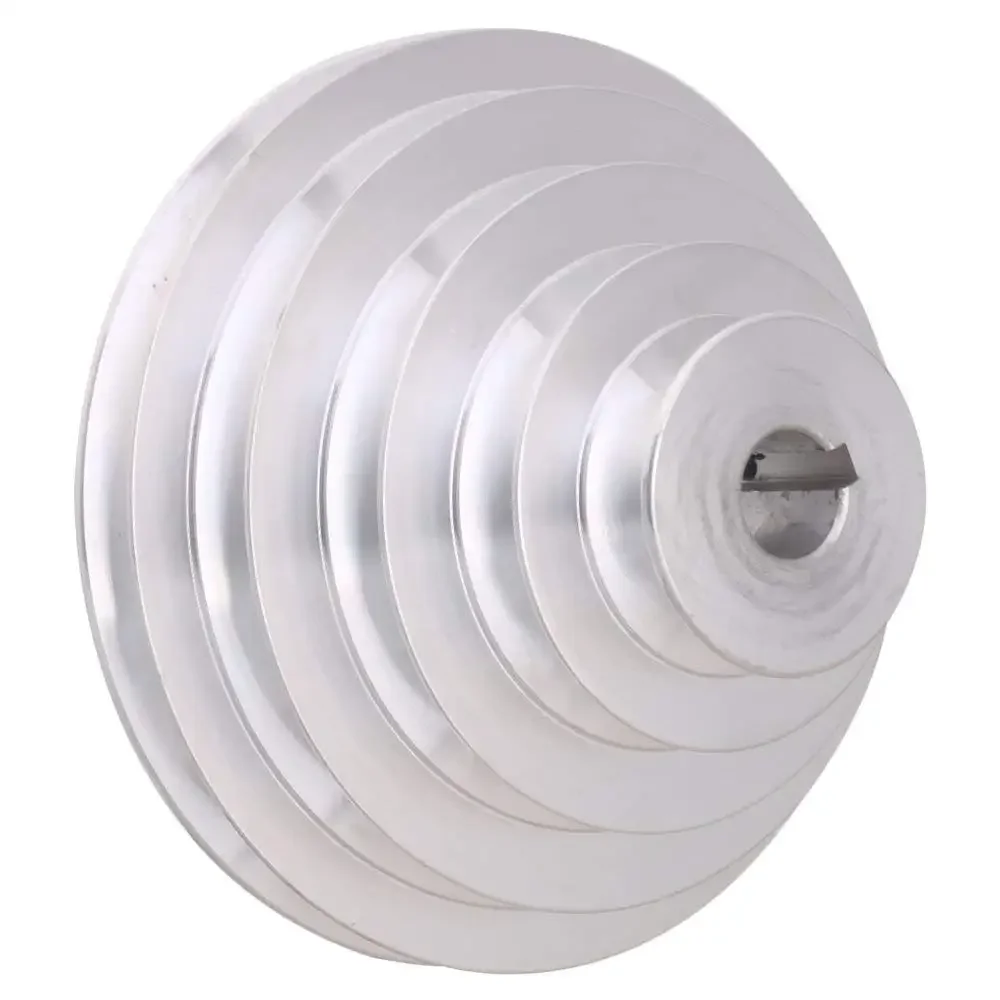 

19mm Bore 54mm-150mm Outter Dia Aluminum 5 Slot A Type V-Shaped Pagoda Pulley 5 Step Pulley Belt 12.7mm Belt Width
