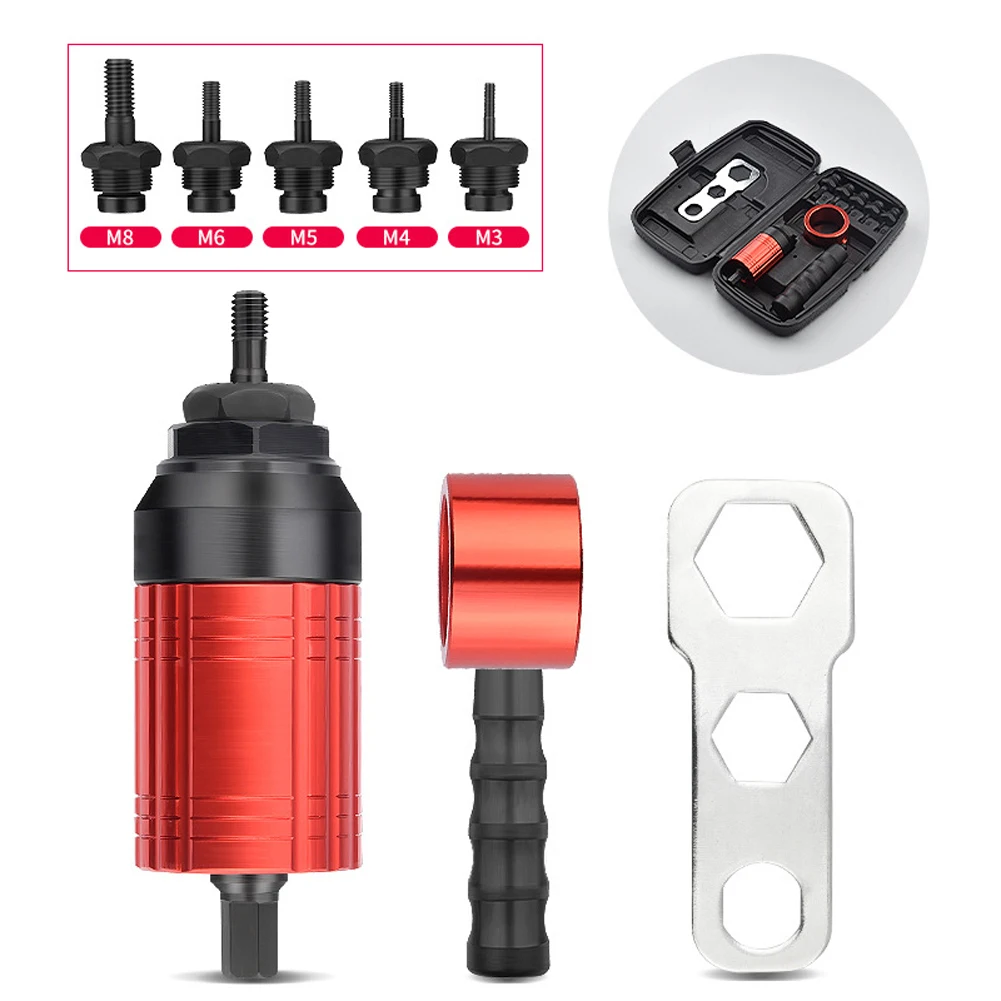 Manual electric rivet nut tool conversion accessories Manual rivet nut tool set Electric pneumatic rivet machine conversion tool