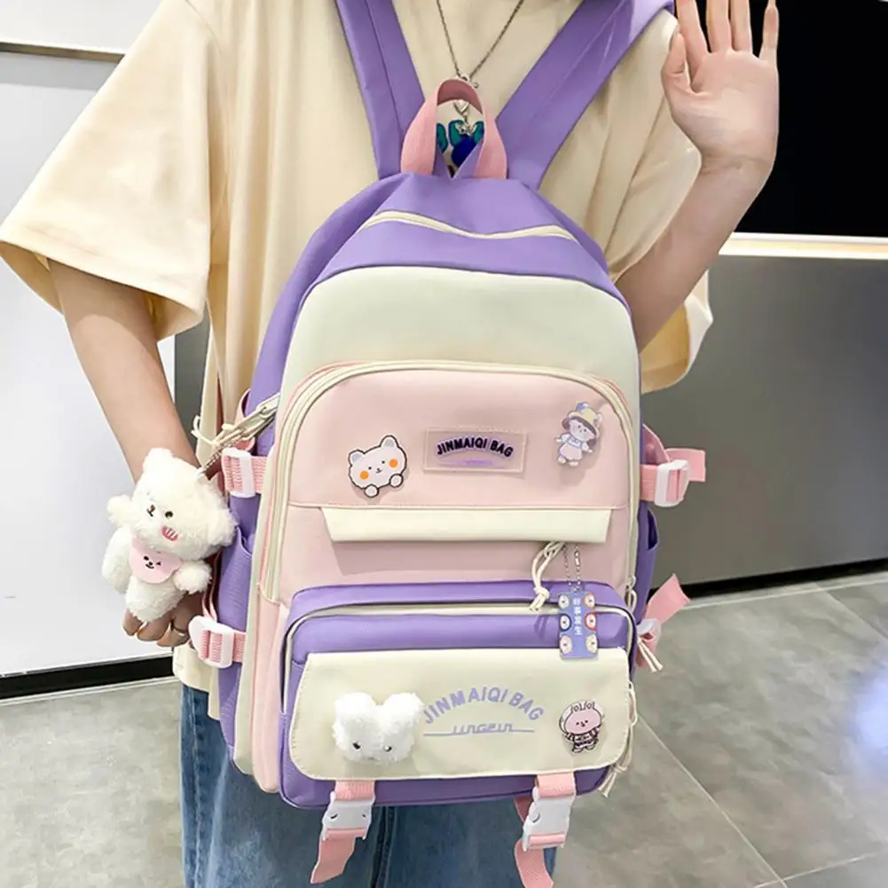 Student Backpack Handbag Tear Resistant Girls Backpack Handbag Oxford Cloth Book Storage Popular