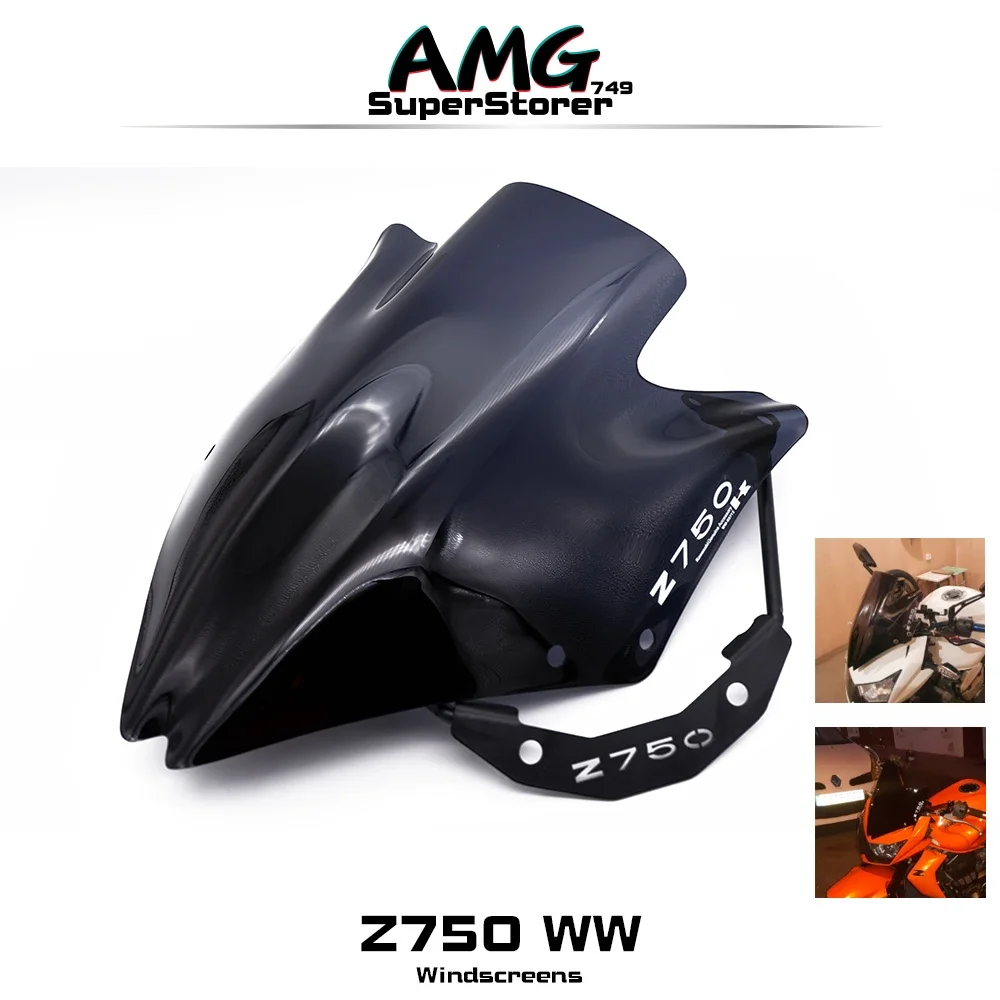 

Motorbike Windscreens Wind Deflectors For Kawasaki Z750 Z750R Z750 2007 2008 2009 2010 2011 2012 Windshield