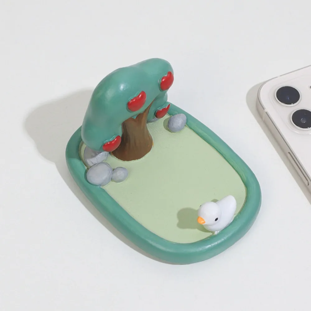 Rabbit Mobile Phone Stand Phone Support Tulip Resin Phone Holder Cartoon Desk Decor Cell Phone Bracket Desktop Ornaments