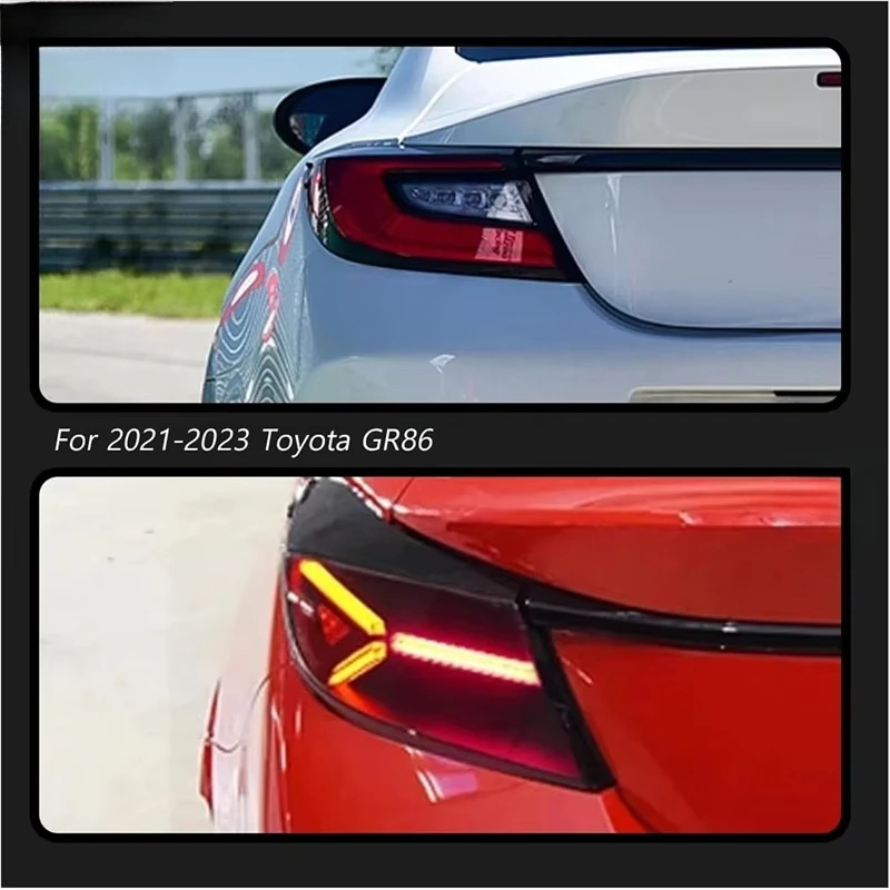 سيارة مصباح ليد خلفي ل Toyt GR86 لسوبارو BRZ 2021 2022 2023 سيارة النهار تشغيل أضواء بدوره إشارة مصباح مكبح الضوء الخلفي #2