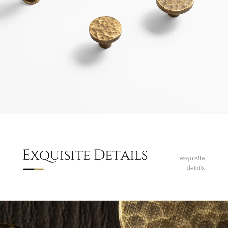 Hammered brass cabinet knob in antique brushed finish — product image 18