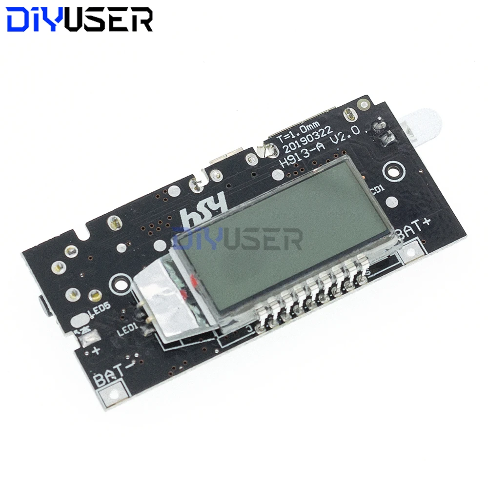 Doppio USB 5V 3.1A 18650 Caricabatteria Scheda Power Bank Modulo FAI DA TE per il Telefono Arduino LED LCD ESP8266