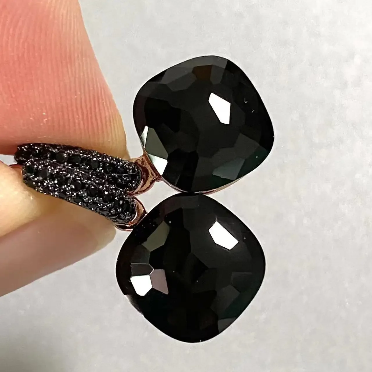 12.6mm Flat Style Nudo Earrings Inlay Black Zircon Candy Color Crystal Dangle Earring For Women Drop Fashion Jewelry Gift