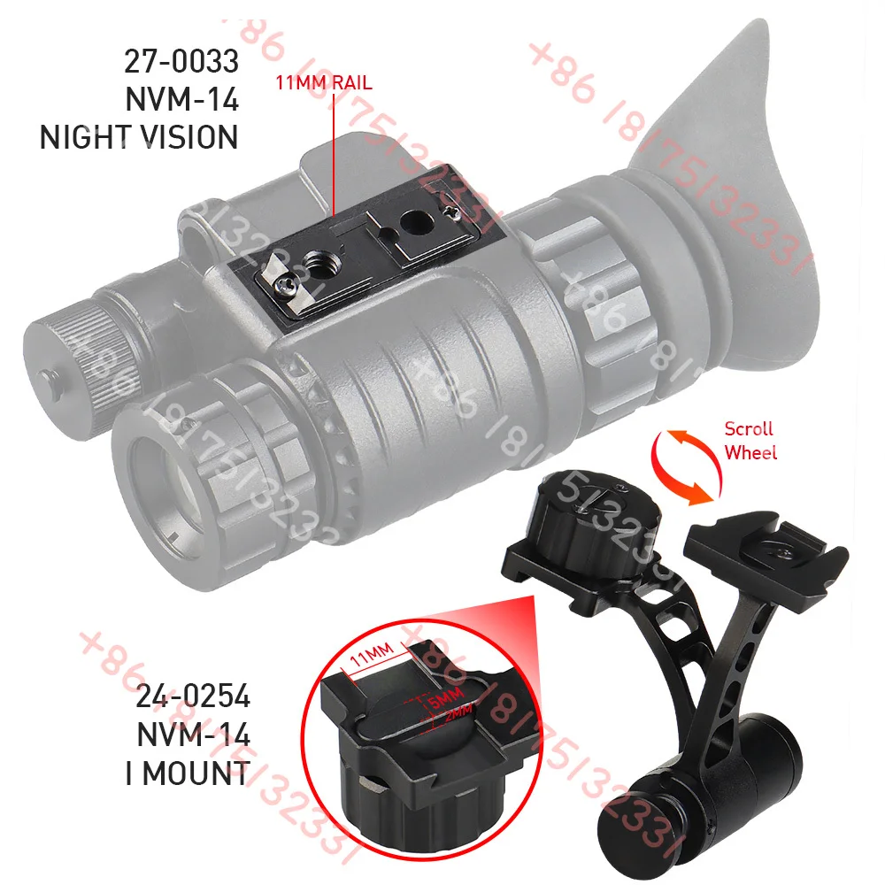 

Metal NVG Mount Helmet Bracket Adapter for NVM-14 Night Vision Dovetail J Arm GZ24-0254