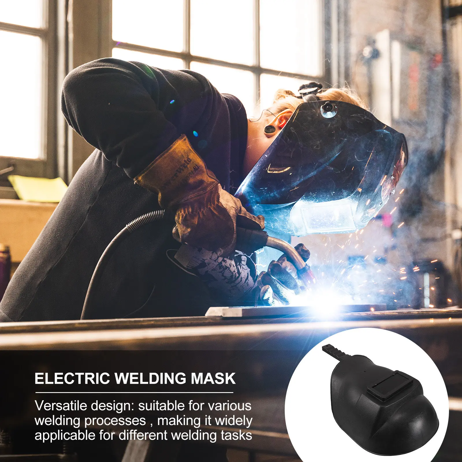 Handheld Welding Face Mask Facial Mask Protective Guard Ergonomic Handle Durable Reusable Welding Screen
