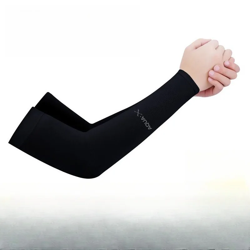 Sun UV Protection Outdoor Travel Running Gym Fitness Cool Summer Arm Sleeves Ice Silk Sports Arm Sleeves Cycling
