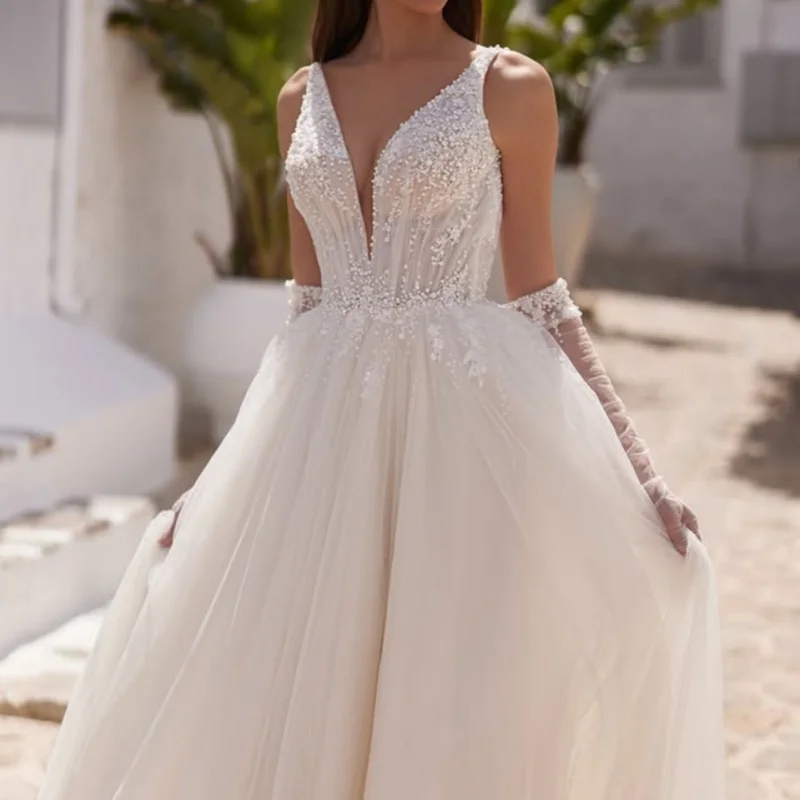 

simple Satin white Wedding Dresses off-shoulder A skirt glitter decal Gowns Made wedding dress Customized