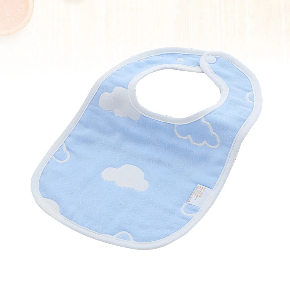 

Baby Bibs Cotton Scarf Drool Towel Toddler Gauze Bib Soft Absorbent Waterproof Skin-Friendly Unisex Cartoon Sky-Blue