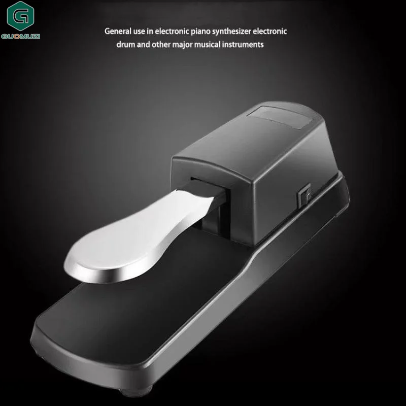 Pedal de sostenido con interruptor de polaridad para teclado MIDI, sintetizador, pianos digitales, piano eléctrico, batería, accesorios para instrumentos musicales