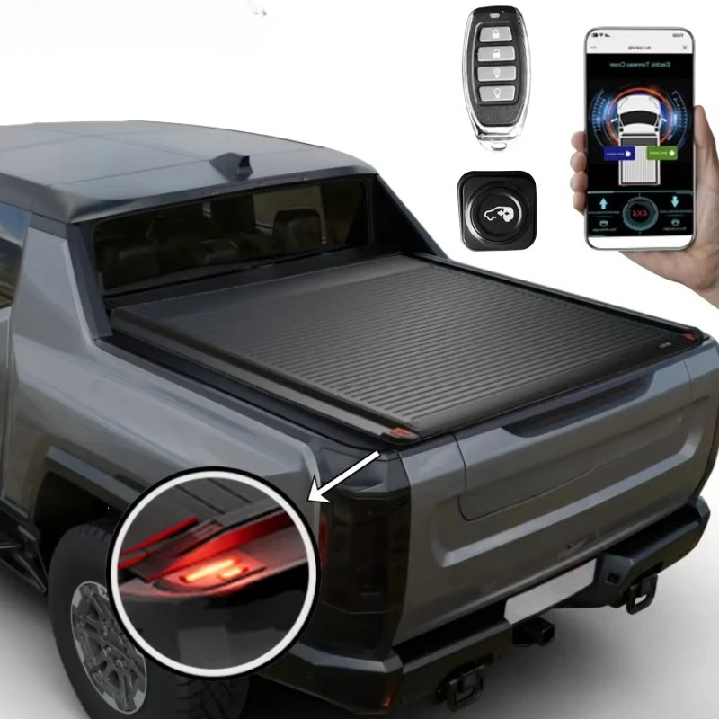 Aluminium Hard Roller Shutter Lid Electric Power Tonneau Covers Truck Bed Cover for Pickup Gmc Hummer Ev 2024