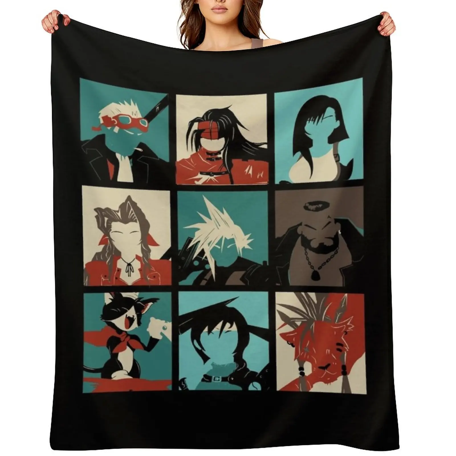 

Fantasy Final Seven Throw Blanket Soft Beds Thins Flannels Beach Blankets