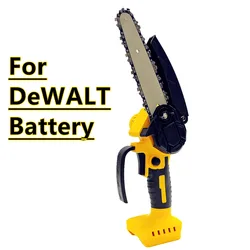 Fit For DeWALT 18V 20V Battery Cordless Chainsaw Mini Electric Chain Saw 6 Inch Woodworking Garden Logging Power Tools