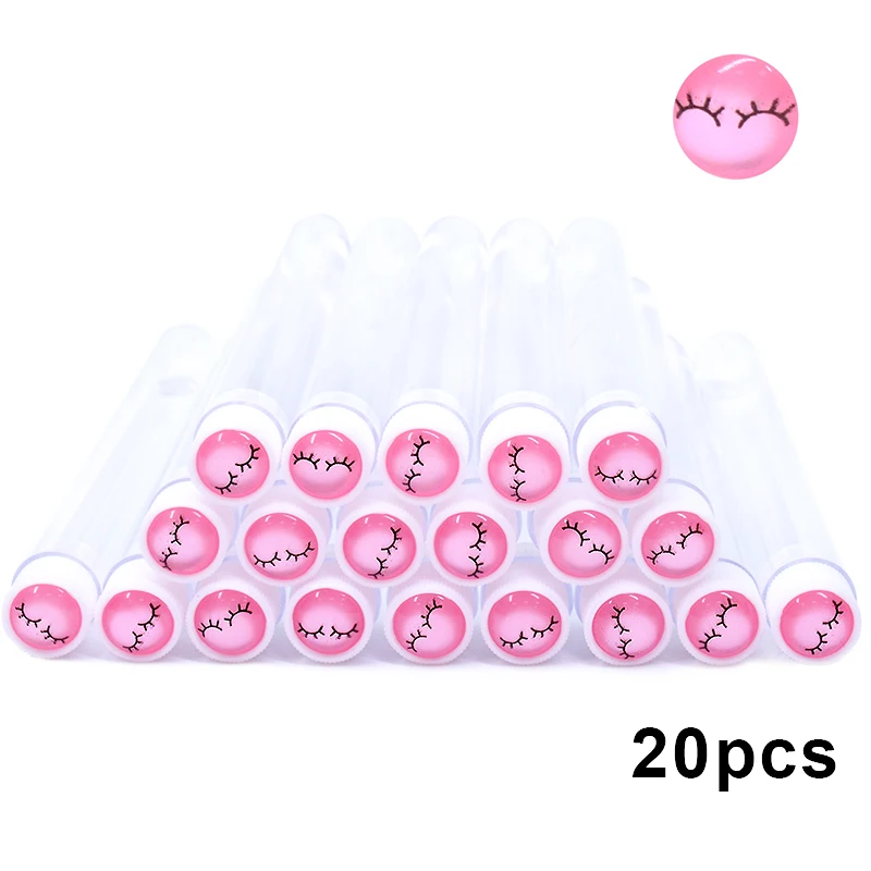 20pcs Empty Eyelash Brushes Tubes