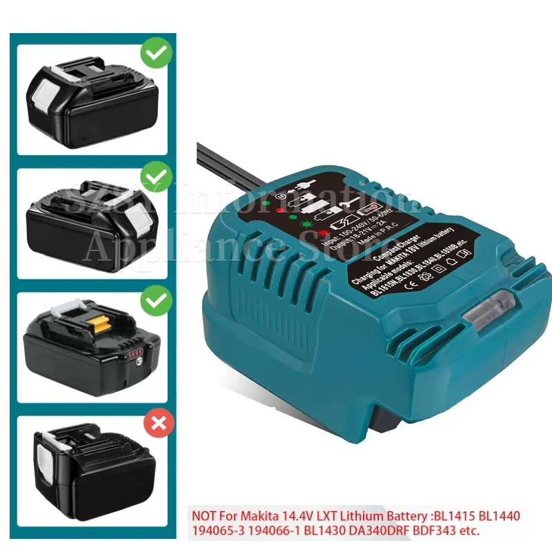 Battery Charger Replacement For Makita Model 18V-22V Li-ion BL1850 BL1840 BL1820 BL1815 BL1860 BL1830 Electric Drill Grinder