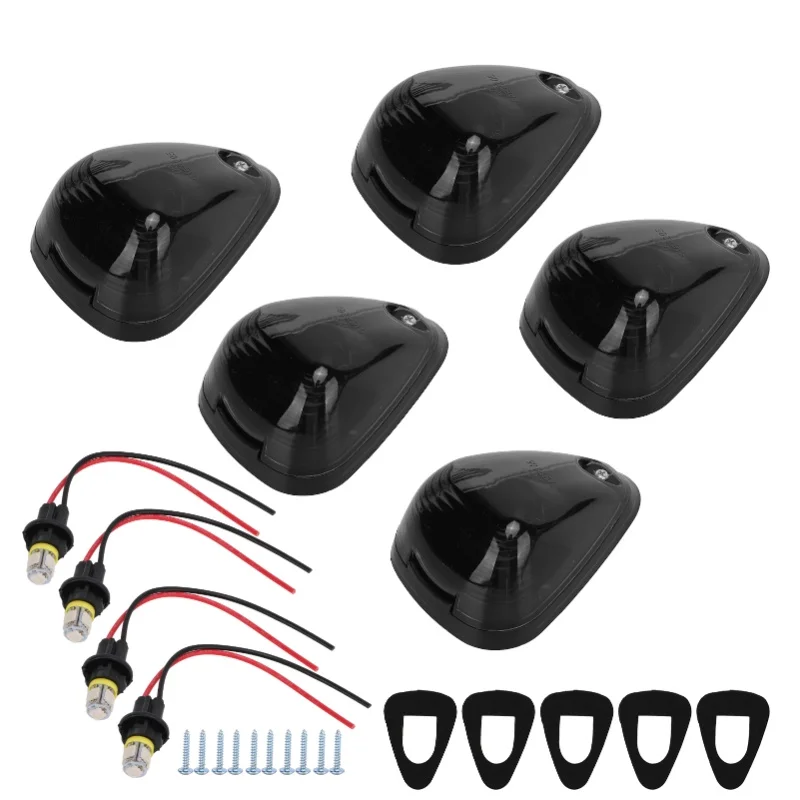 

5 комплектов светодиодных фонарей для крыши грузовика с дымчатыми линзами и янтарным светом для грузовиков и внедорожников