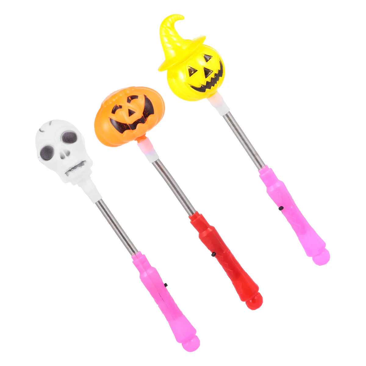 

3 Pcs Pumpkin Lantern Shakes The Stick Festival Hand Halloween Sticks Creative Glowing Flash Prop Flashing