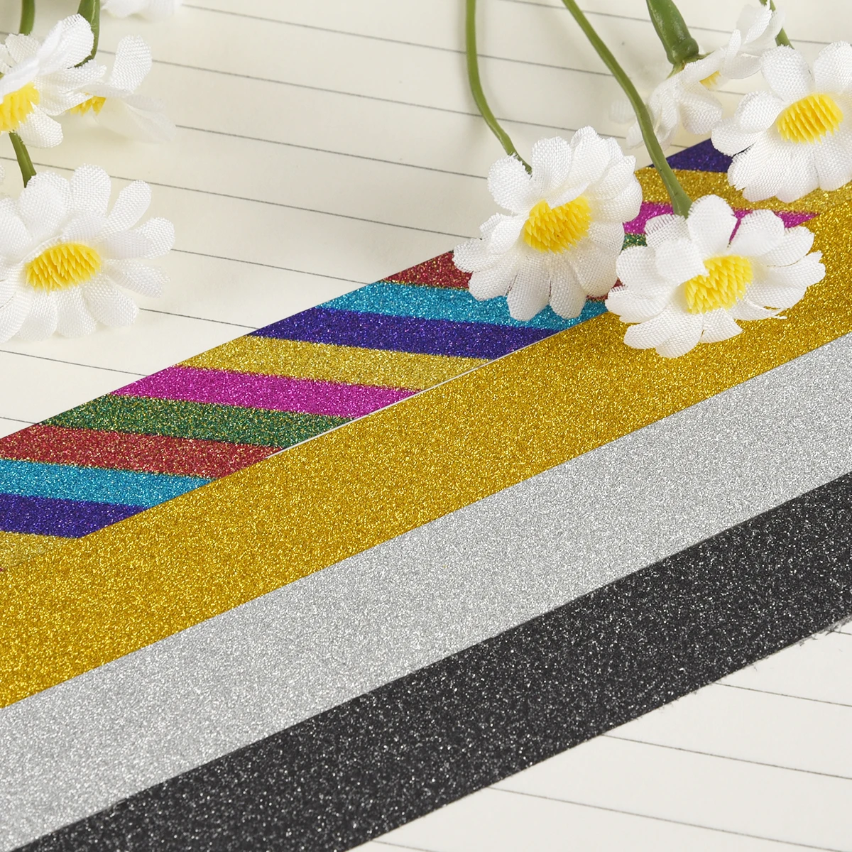 

10Meter Hot Sales Glitter Washi Sticky Paper Masking Adhesive Tape Label Craft Decorative Diy