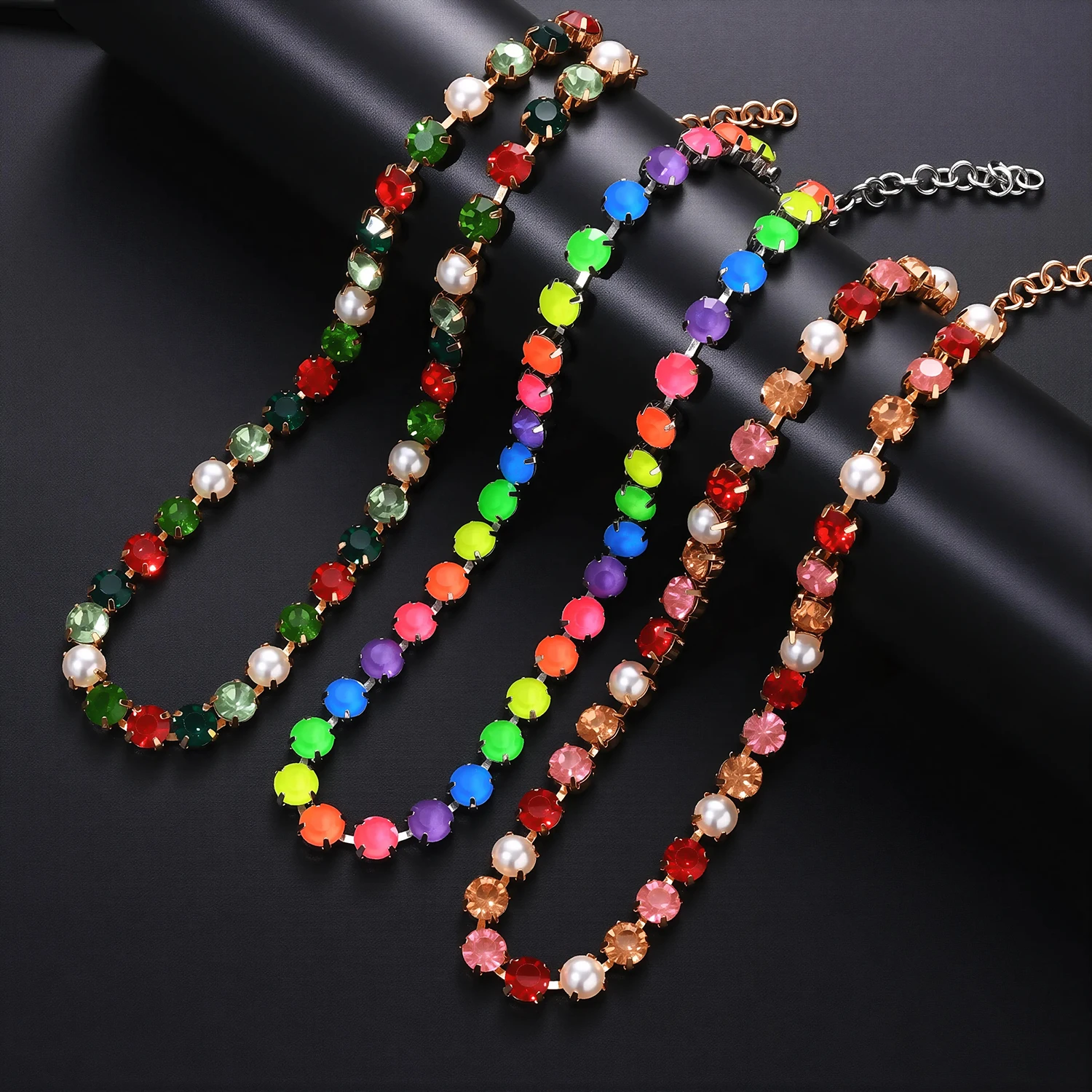 Neue Strass Halskette Für Frau – Vintage Fashion Stores Bewertung und Preis