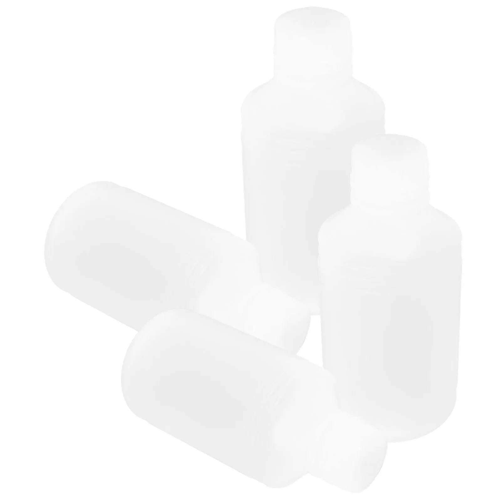 4 قطعة زجاجات بلاستيكية صغيرة مستديرة حاويات تخزين السوائل مانعة للتسرب عينة الجرار لمختبر المذيبات الحبر استخدام زجاجات عينة