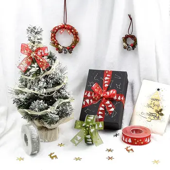 10毫米 25毫米 聖誕緞帶 禮物蝴蝶結 縫紉服裝 DIY 天然歐根紗緞帶 手工藝品裝飾 婚禮布料裝飾 6 最佳銷售 聖誕絲帶 - №1