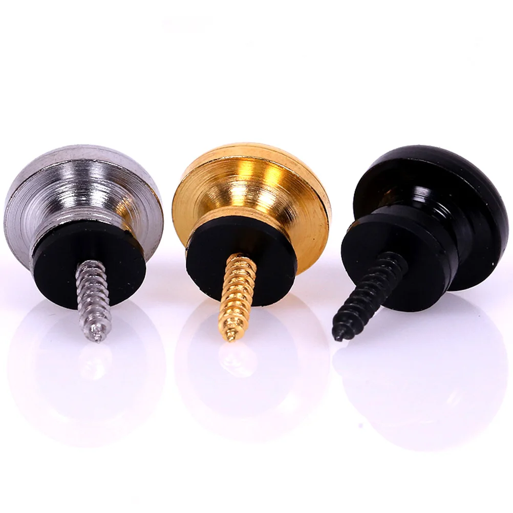 

6Pcs Strap Locks for Guitar Bass Heavy Duty Copper Material Non-Slip Secure Hold Easy Mounting Replacement Parts