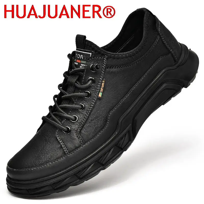 Genuine Leather Men's Casual Shoes Men Handmade Designer Sneakers High Quality Leisure Shoes Trend Spring Autumn Men's Shoes