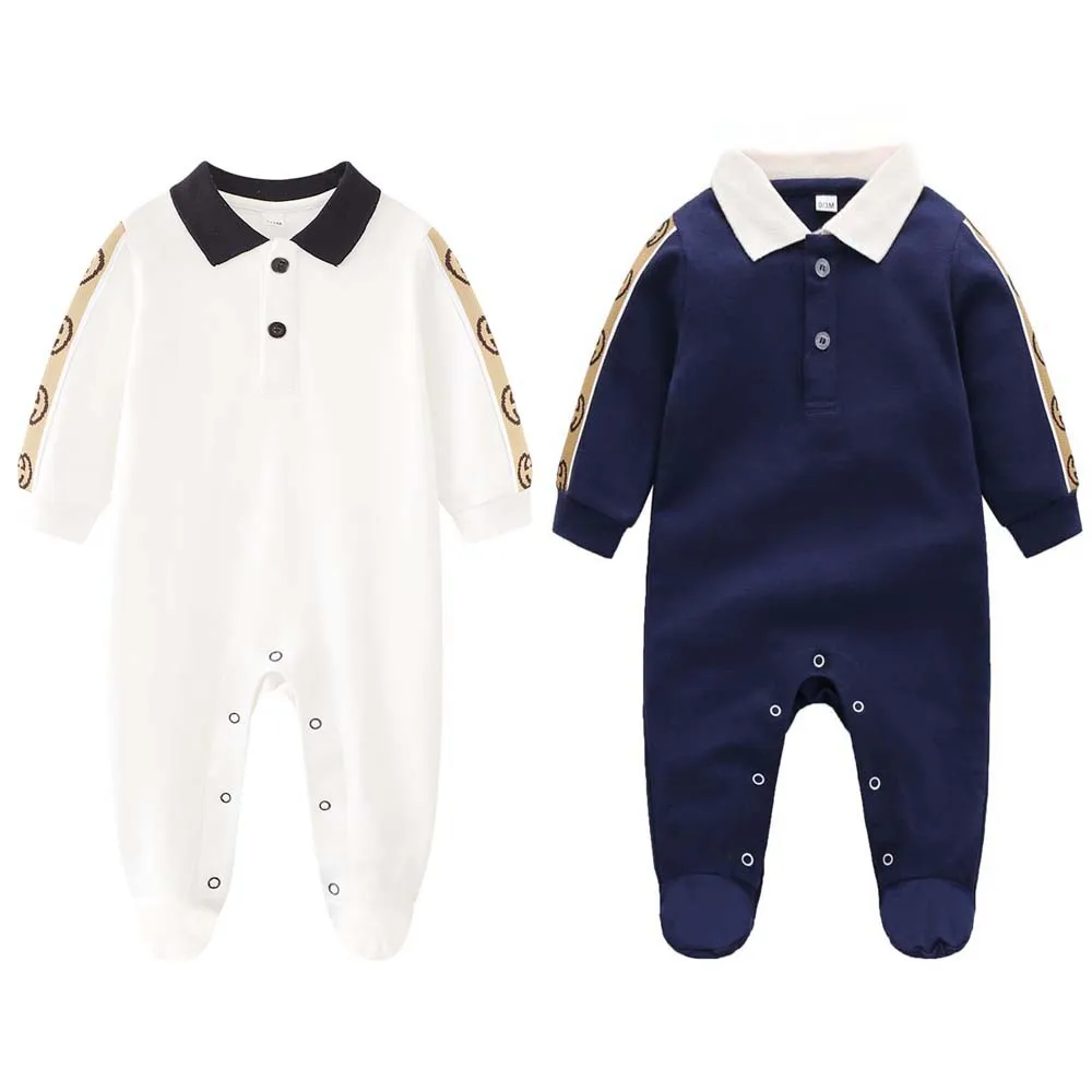 Baby Jumpsuit Spring and Autumn Outer Wear Pure Cotton Handsome Newborn Baby Male and Female Baby Long-sleeved Crawler Suit