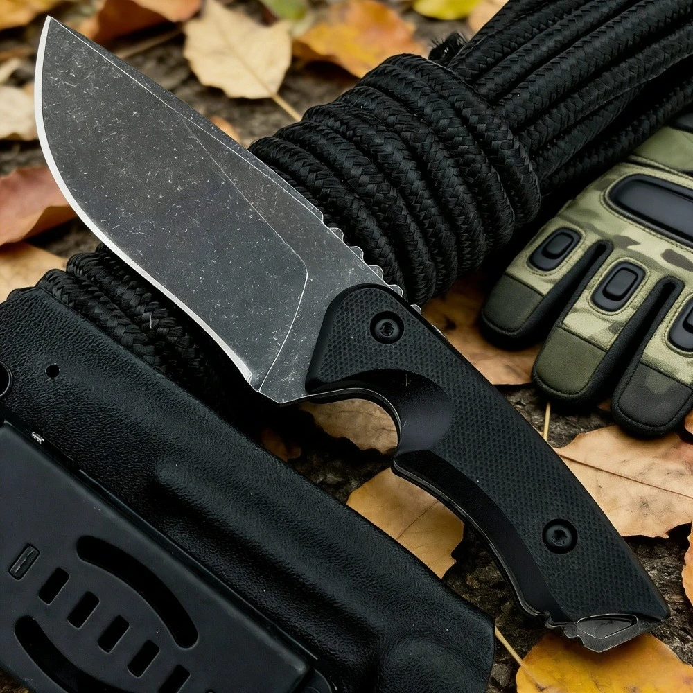 

Нож с фиксированным клинком высокой твердости для выживания, с ножнами, клинок 7Cr13Mov, рукоять G10, нож для джунглей, активного отдыха, походов и кемпинга