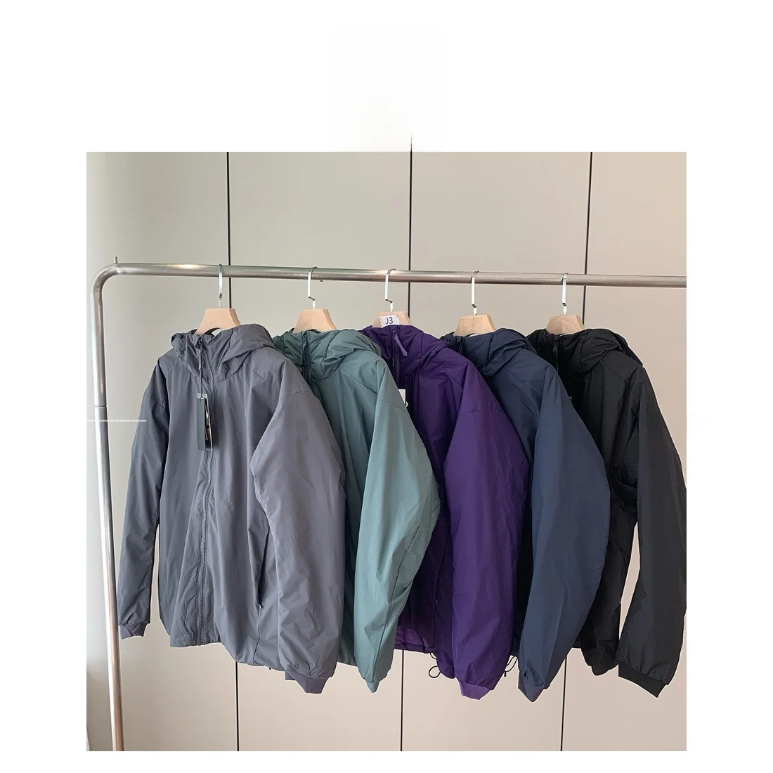 

Couple's Outdoor Cotton Jaet Thermal Tri-Proof Tech Fabric Men's Women's Casual Sle ort Length Hooded Commute Trend