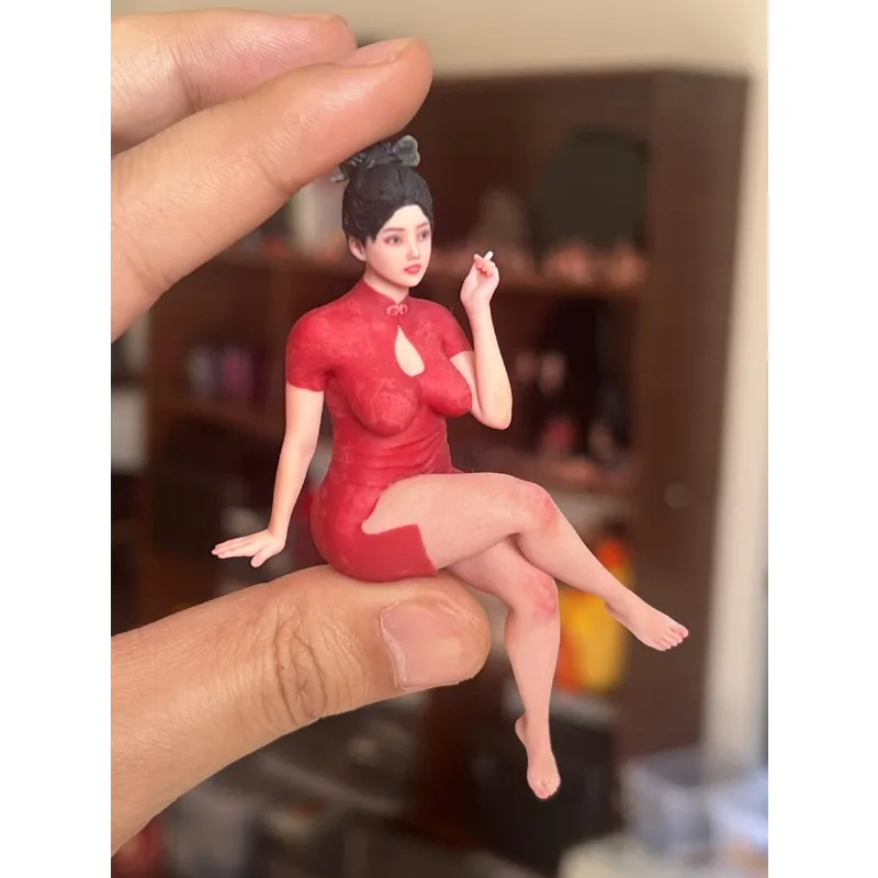 

1/16 масштаб Китай пухлая красота реалистичная скульптура миниатюрные фигурки модель ручной работы реалистичный орнамент ручной работы
