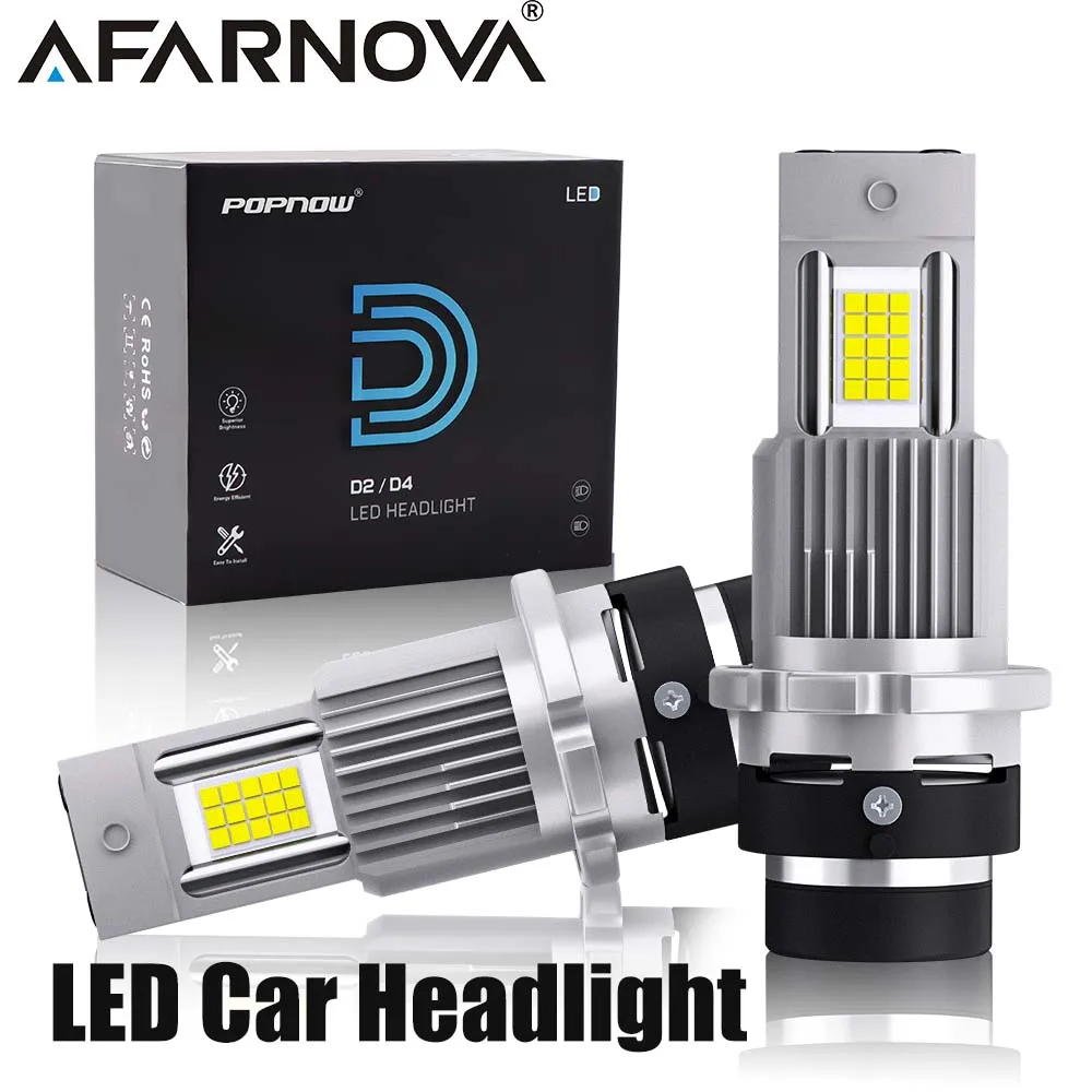 

25000LM D2S D4S Led Headlight Bulb Auto High Power 200W D4R D2R CSP Car Headlamps 1:1 Kit Xenon HID Retrofit Replacement Light