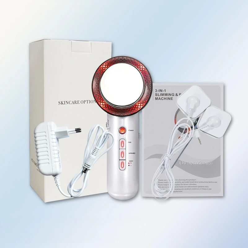 3 In 1 EMS Ultrasonic Cavitation Weight Lose Lifting Body Slim Massager Galvanic Infrared Lipo Far Infrared Microcurrent Machine