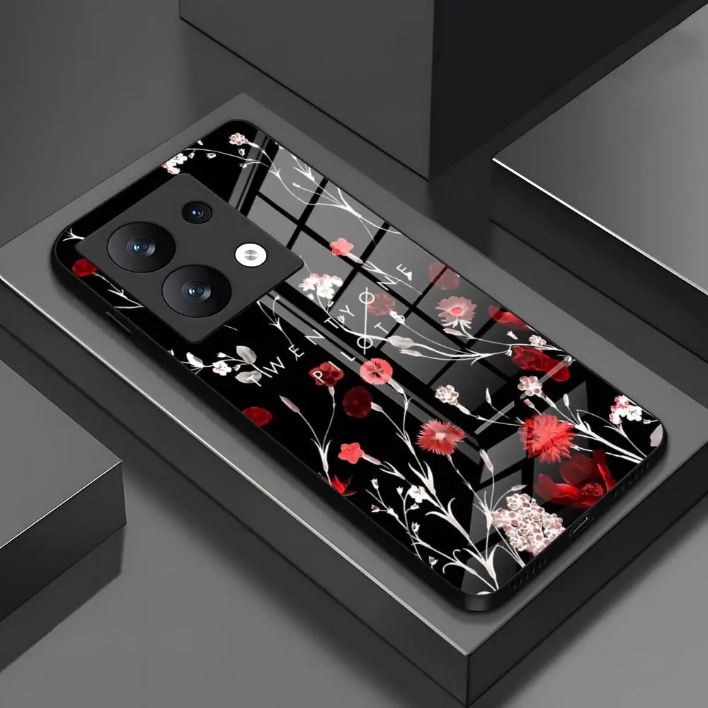 T-Twenty One P-Pilots Phone Case for xiami 14 13 12 11 pro 12T 12X Note X5 X6 M6 F5 F6 POCO Ultra Glass Design Cover