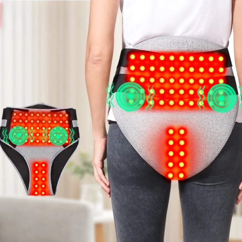 

Терапия красным светом, массажер для брюшного пресса, вибрация, разминание, быстрый нагрев, менструальный комфортный пояс для нижнего живота, поддерживающий пояс для талии