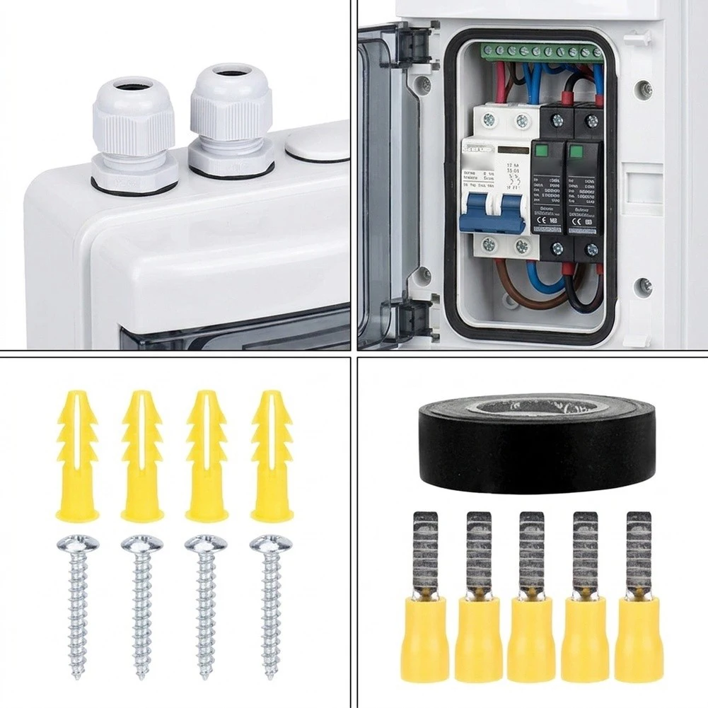 1set DC500V Photovoltaic Combiner Box 40A 1 Inlet 1 Outlet Solar Distribution Box Photovoltaic DC Combiner Box - view 5