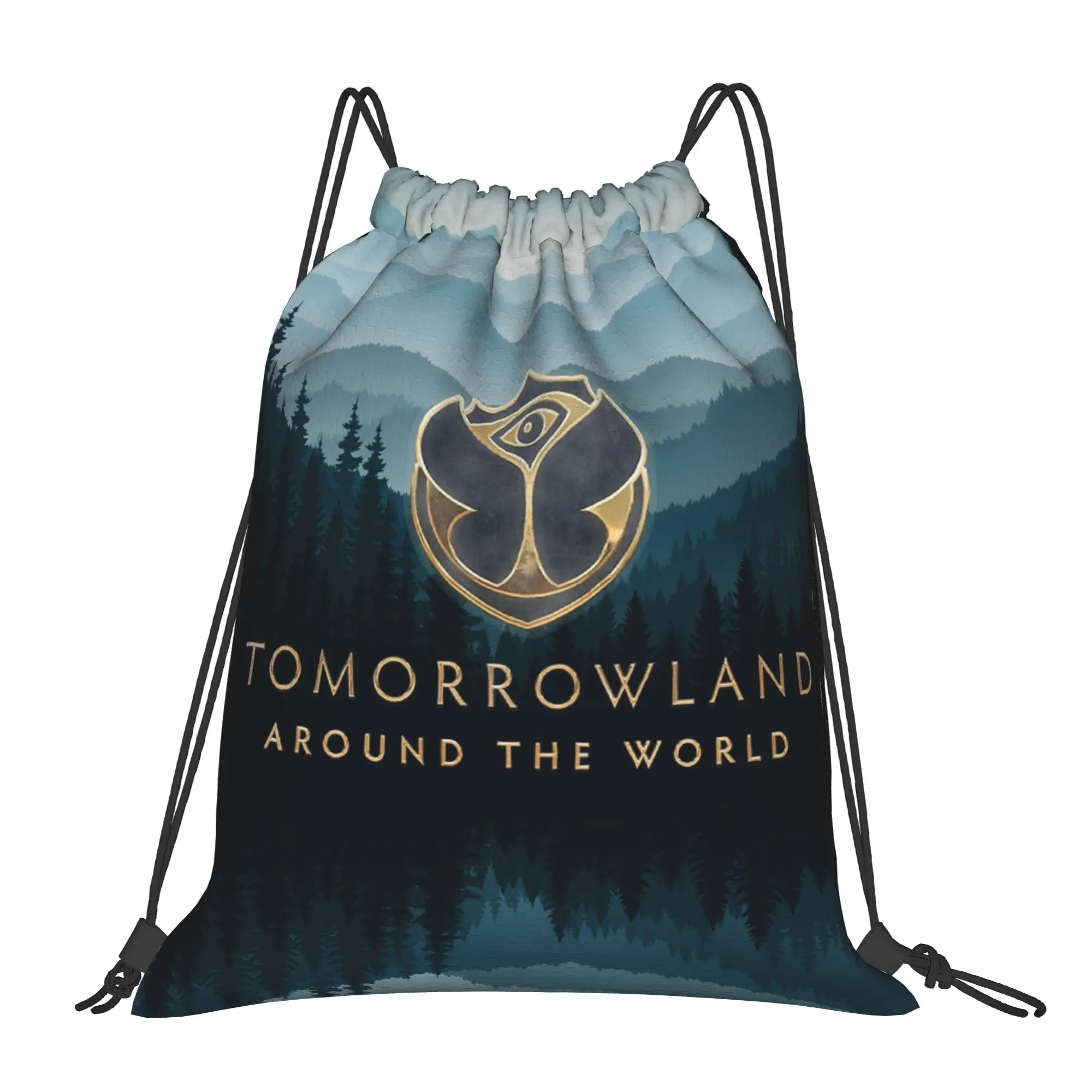 

Tomorrowlands Festival Music Drawstring Backpack Gym Sports Sackpack Water Resistant String Bags for Hiking