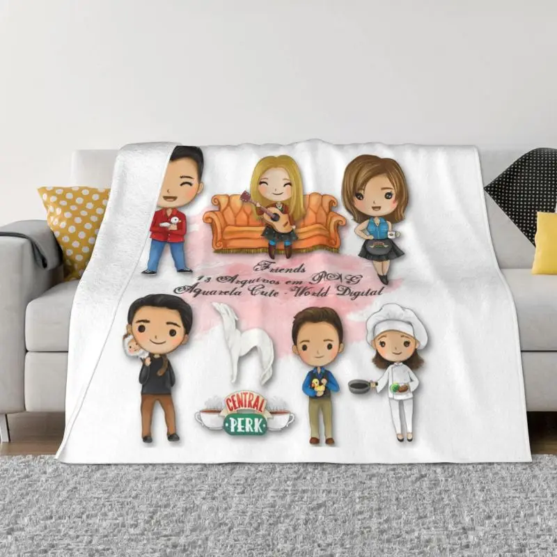 

Friends TV Show Blanket Warm Fleece Soft Flannel Anime Cartoon Throw Blankets for Bed Sofa Outdoor Autumn 1