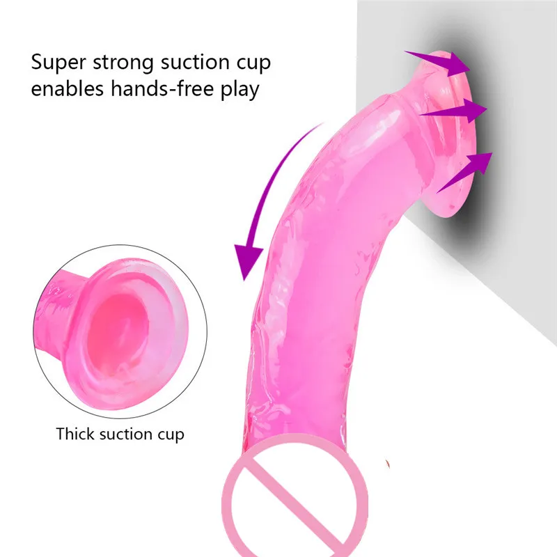 Realistic Dildo Translucent Soft Jelly Huge Dildos Sex Toys for Woman Men Fake Dick Big Penis Anal Butt Plug Erotic Sex Shop