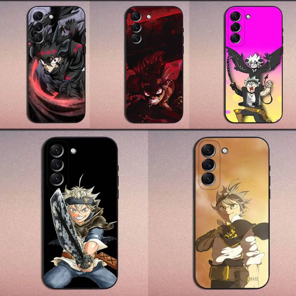 

B-Black Clover Asta Phone Case For Samsung Galaxy A20,A21s,A22,A31,A32,A52,A53,A72,73,A80 Soft Black Cover
