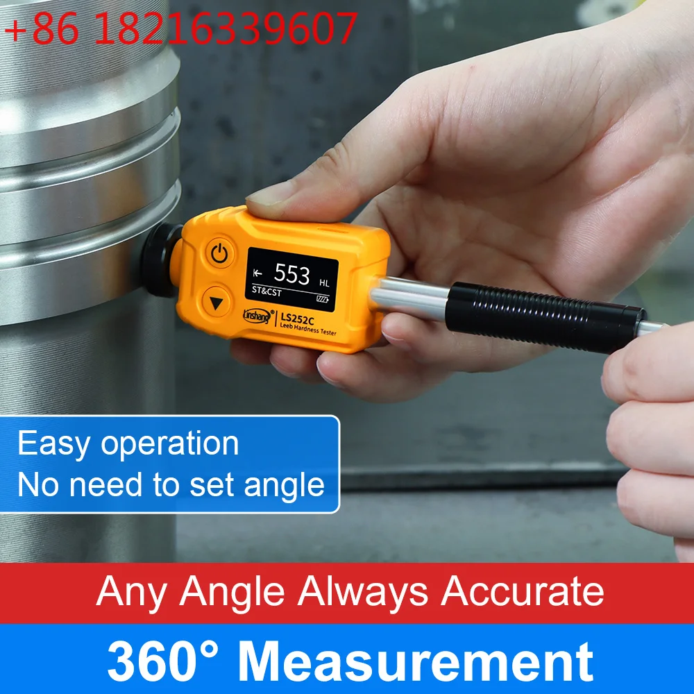 YAO Digital Leeb Hardness Tester Portable Metal Durometer Leeb Hardness Testers High Accuracy for Small Mass Steel LS252C