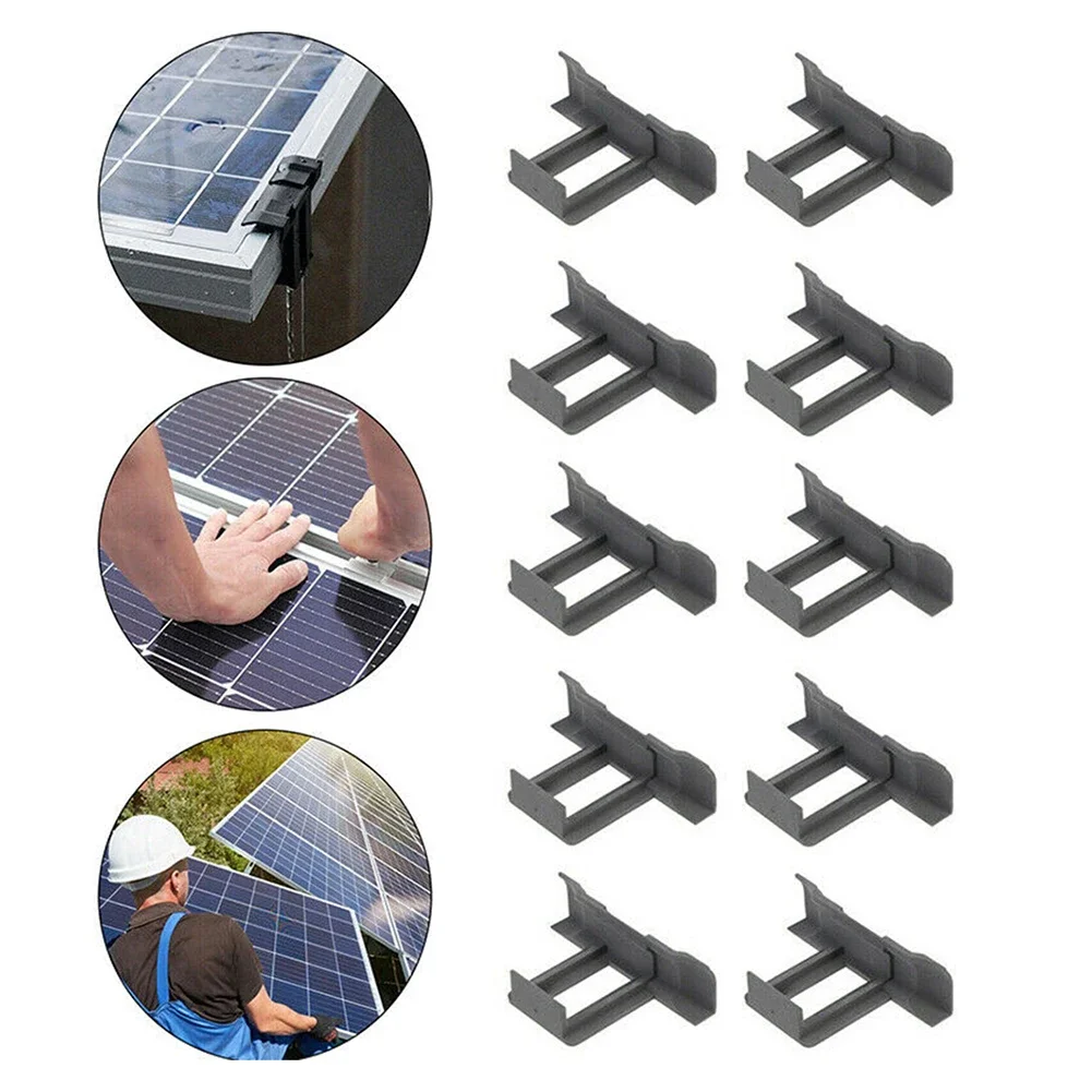 10pcs 45mm Solar Panel Mud Removal Clip Water Drain Water Diversion Clip Increase Power Generation PV Module Cleaning Clip