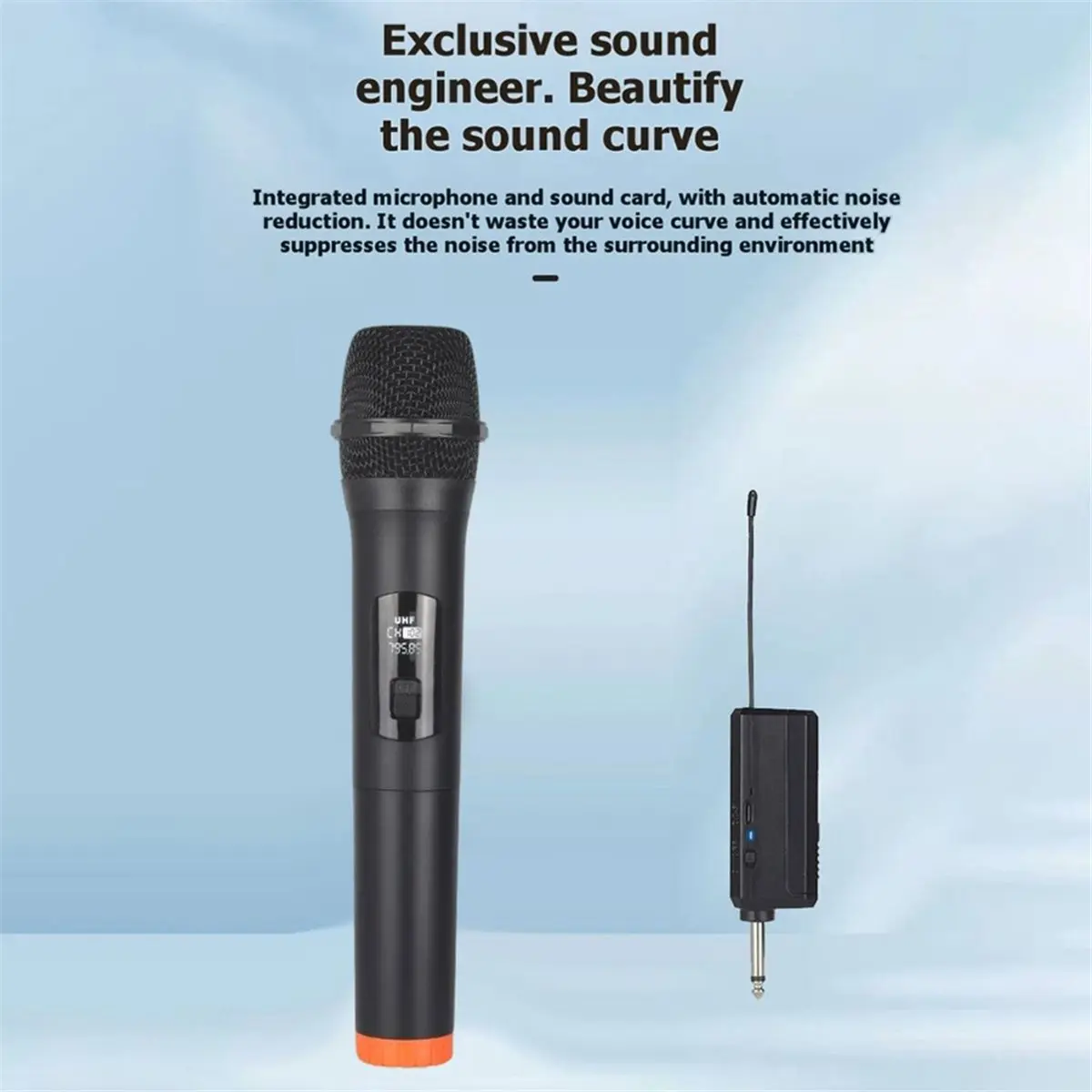 update. 1 to 1 Wireless Microphone with Rechargeable Receiver Dynamic Handheld Mic for Party Church Show Meeting