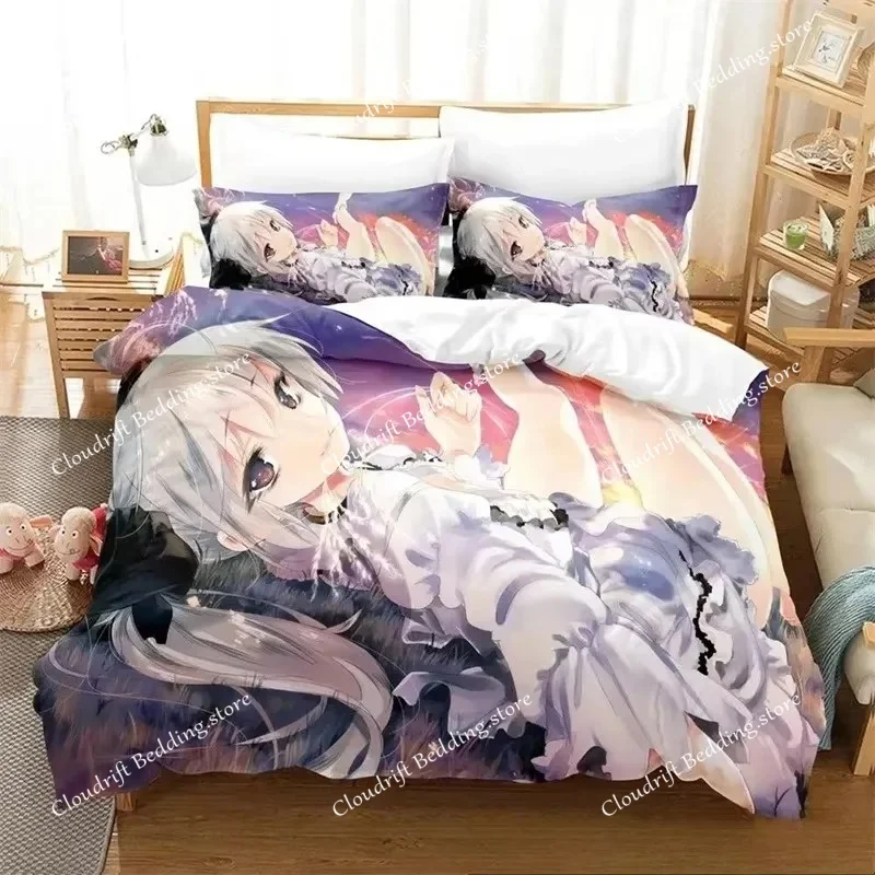 Anime Yosuga no Sora Kasugano  Bedding Set Boys Girls Twin Queen Size Duvet Cover Pillowcase Bed Kids Adult Home Textileextile
