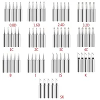 5Pcs 900M-T Soldering Iron Tips Bit IS/I/B/K/SK/2.4D/3.2D/1C/2C/3C/4C Lead-Free Welding Tips Head